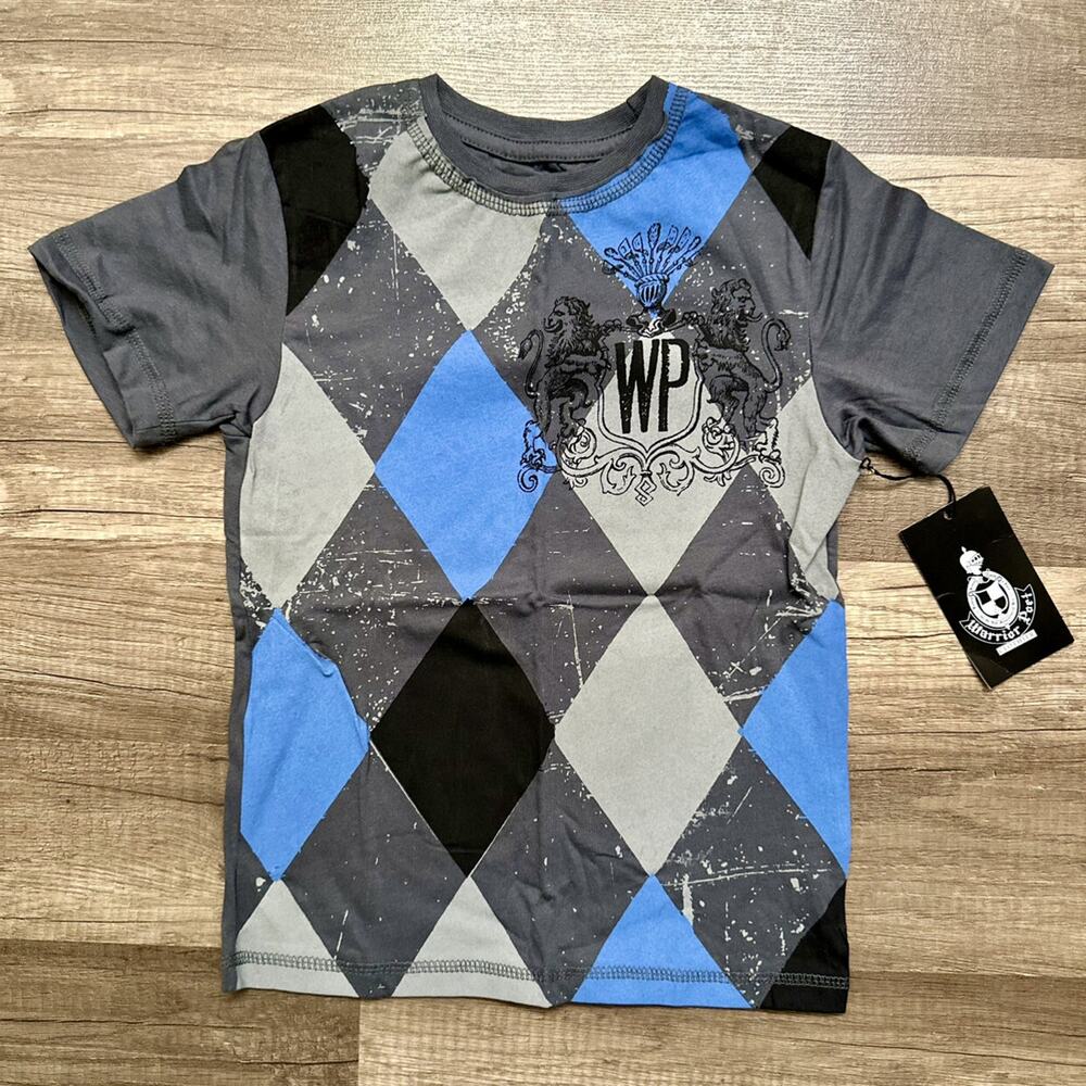 NWT Warrior Poet Argyle Graphic Tee